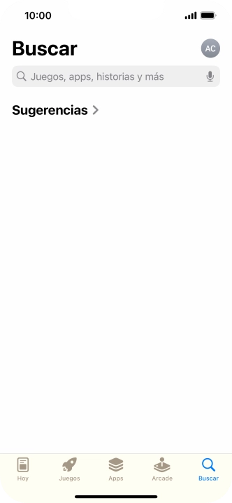 Pulsa en el campo de búsqueda e introduce el nombre o el tema de la app deseada.