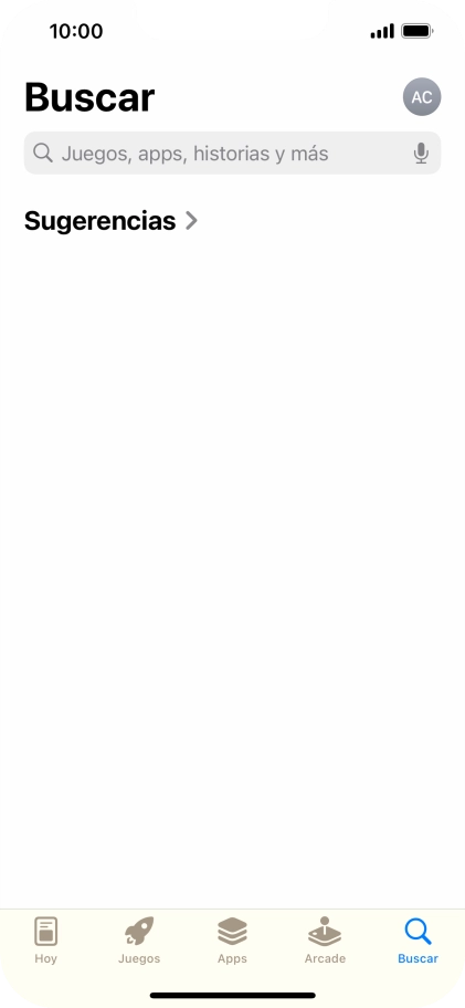 Pulsa en el campo de búsqueda e introduce el nombre o el tema de la app deseada.