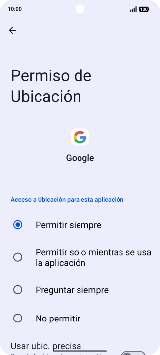 Pulsa el ajuste deseado.