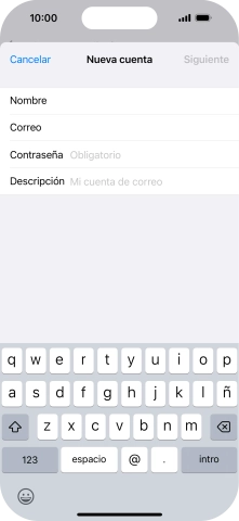 Pulsa Contraseña e introduce la contraseña de tu cuenta de correo electrónico.