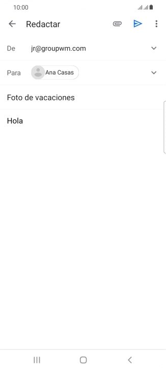 Pulsa el icono de anexos.