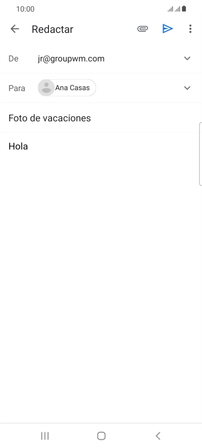 Pulsa el icono de anexos.