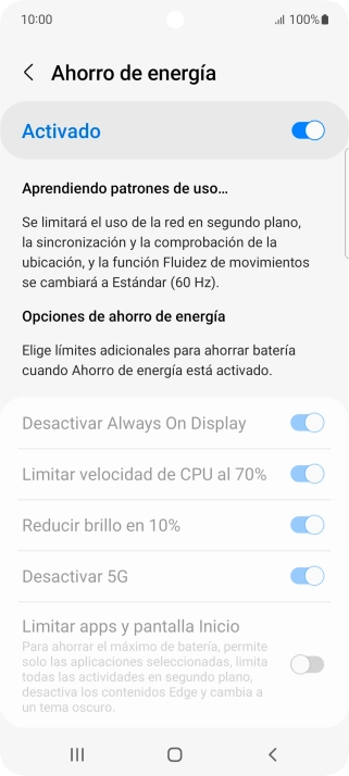 Pulsa la tecla de inicio para terminar y regresar a la pantalla de inicio.