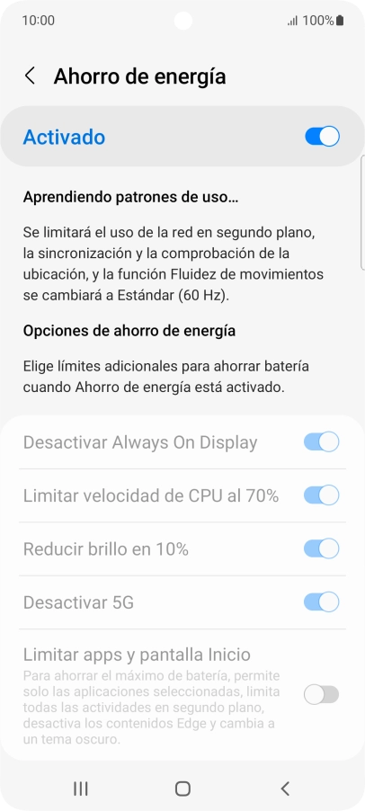 Pulsa la tecla de inicio para terminar y regresar a la pantalla de inicio.