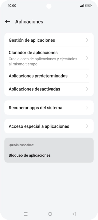 Pulsa Gestión de aplicaciones.