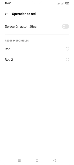Pulsa la red deseada.