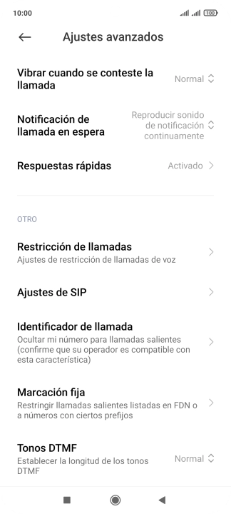 Pulsa Marcación fija.