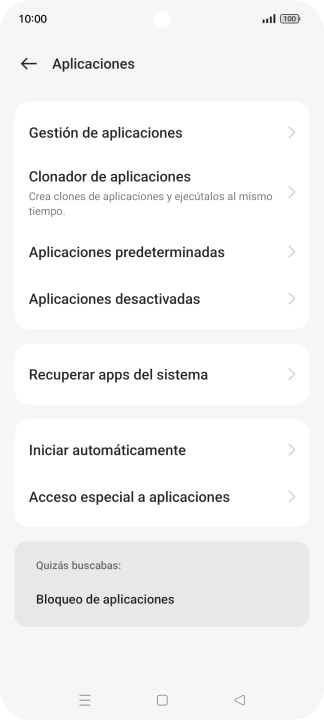 Pulsa Gestión de aplicaciones.