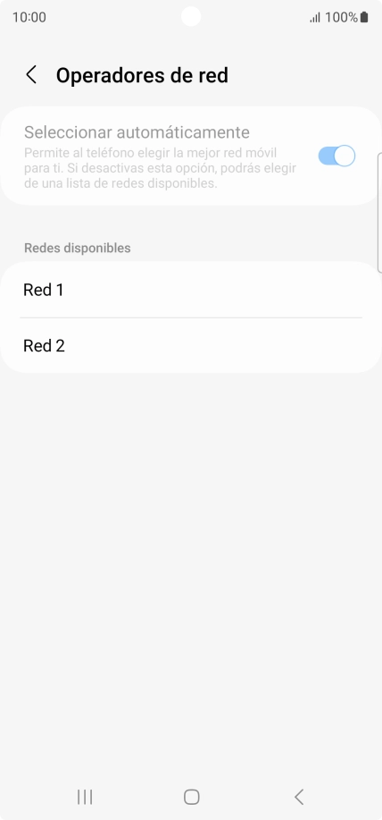 Pulsa la red deseada.