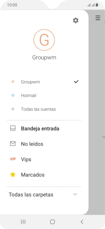 Pulsa la cuenta de correo electrónico deseada.