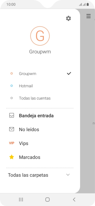 Pulsa la cuenta de correo electrónico deseada.