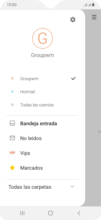 Pulsa la cuenta de correo electrónico deseada.