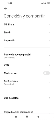 Pulsa Punto de acceso portátil.