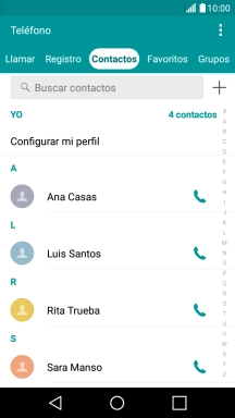 Pulsa el contacto deseado.