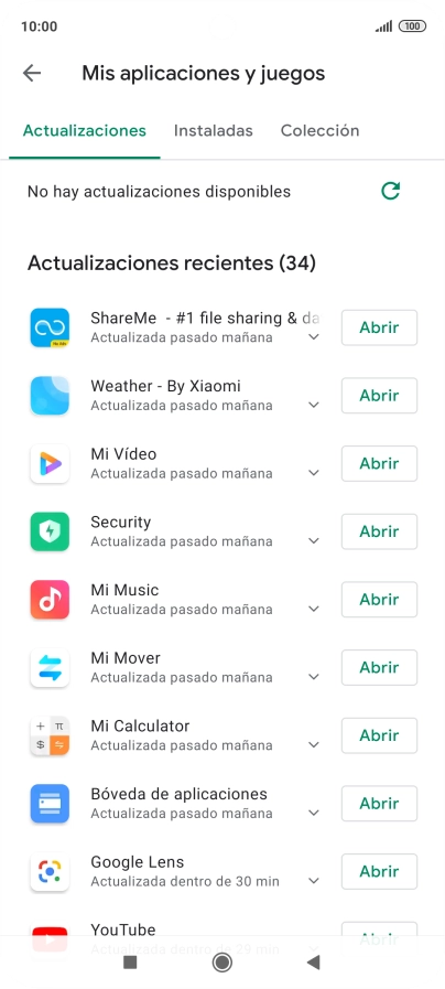 Pulsa Instaladas.