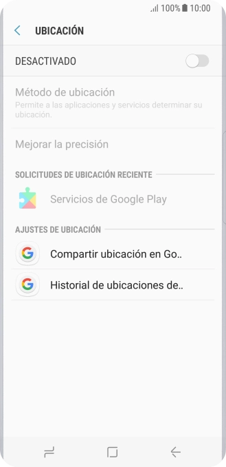 Pulsa el indicador para activar o desactivar la función.