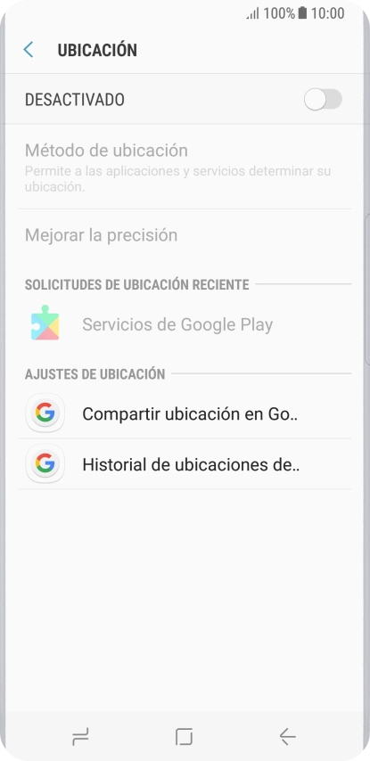 Pulsa el indicador para activar o desactivar la función.