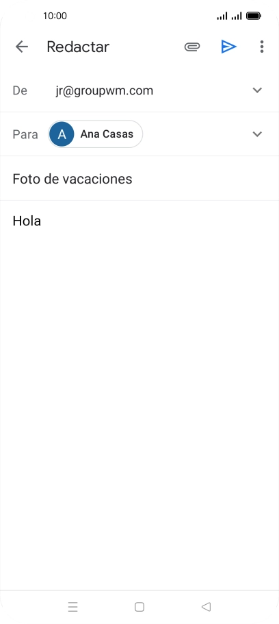 Pulsa el icono de anexos.