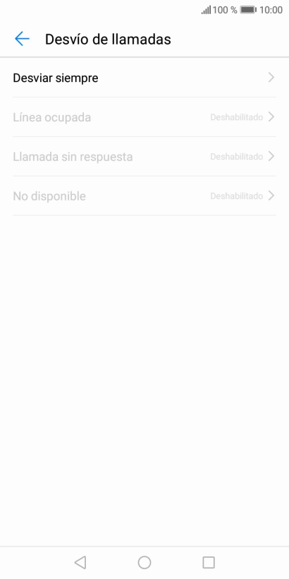 Pulsa el tipo de desvío deseado.