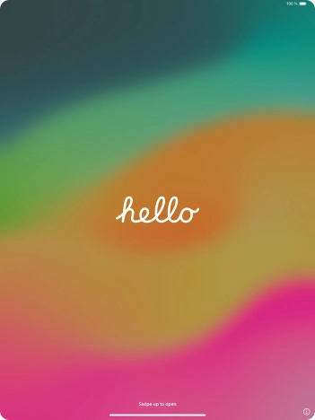 Desliza el dedo hacia arriba desde la parte inferior de la pantalla.