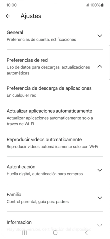 Pulsa Actualizar aplicaciones automáticamente.