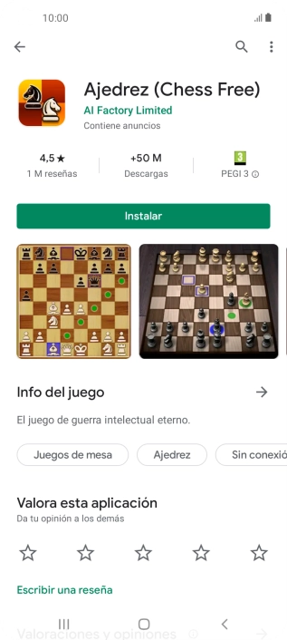 Pulsa Instalar y sigue las indicaciones de la pantalla para instalar la app.