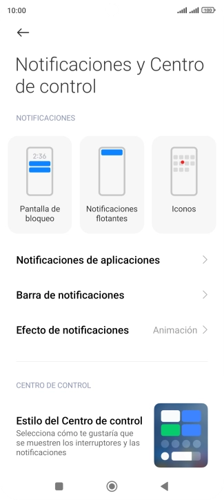 Pulsa Notificaciones de aplicaciones.