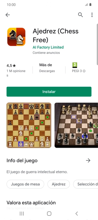 Pulsa Instalar y sigue las indicaciones de la pantalla para instalar la app.