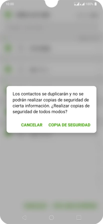 Pulsa COPIA DE SEGURIDAD.