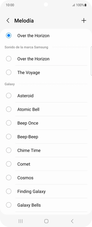 Pulsa el icono de añadir timbre de llamada.