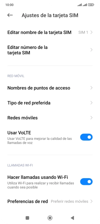 Pulsa Redes móviles.