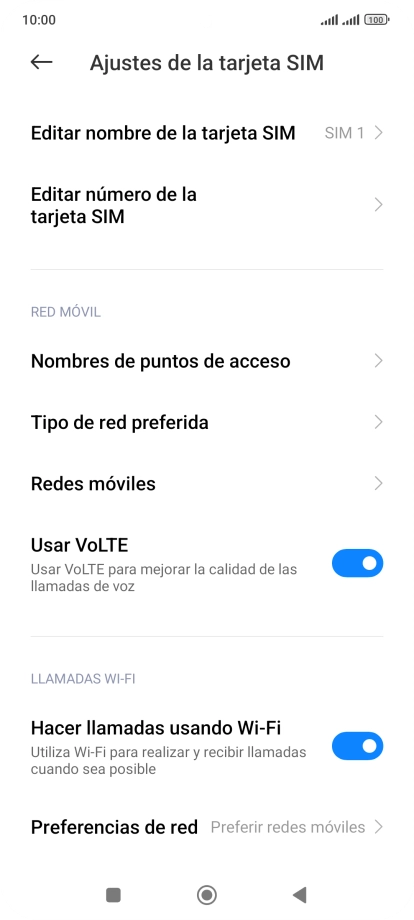 Pulsa Redes móviles.
