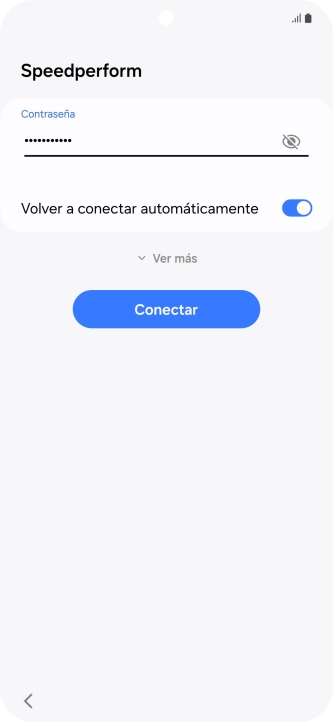Introduce la contraseña de la red wifi y pulsa Conectar.