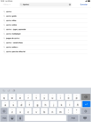 Introduce el nombre del tema o de la app y pulsa la tecla intro.