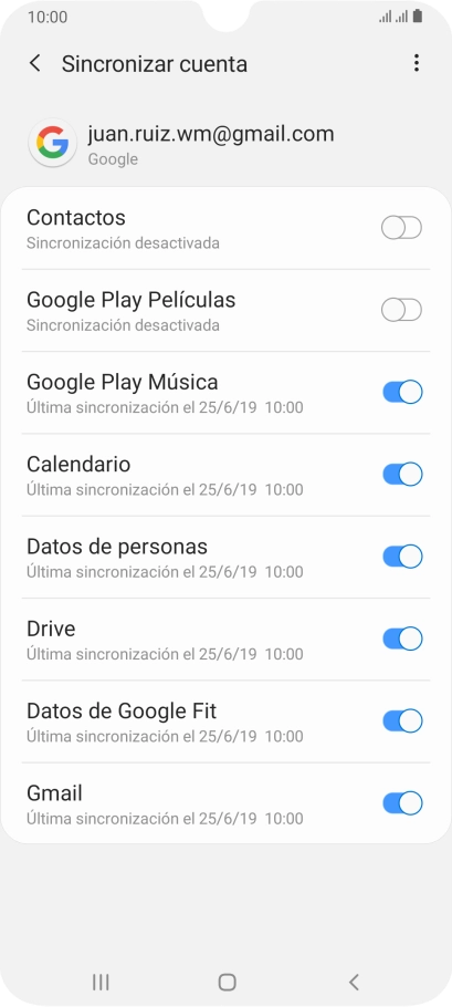 Pulsa el indicador junto a 