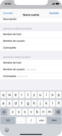 Pulsa Guardar. Ahora se ha configurado tu cuenta de correo electrónico. Si deseas seleccionar más ajustes del servidor de correo de entrada o de salida, continúa con los pasos siguientes.