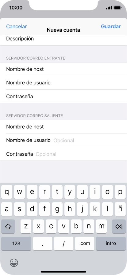 Pulsa Guardar. Ahora se ha configurado tu cuenta de correo electrónico. Si deseas seleccionar más ajustes del servidor de correo de entrada o de salida, continúa con los pasos siguientes.