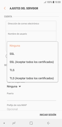 Pulsa Ninguna para desactivar la función.