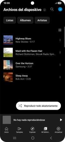 Pulsa el archivo de música deseado.