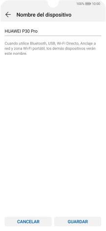 Introduce el nombre deseado de la conexión wifi y pulsa GUARDAR.