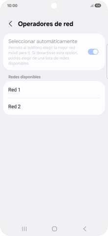 Pulsa la red deseada.