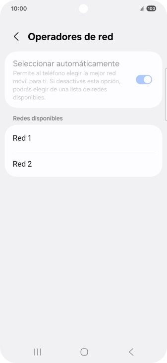 Pulsa la red deseada.