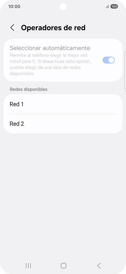 Pulsa la red deseada.
