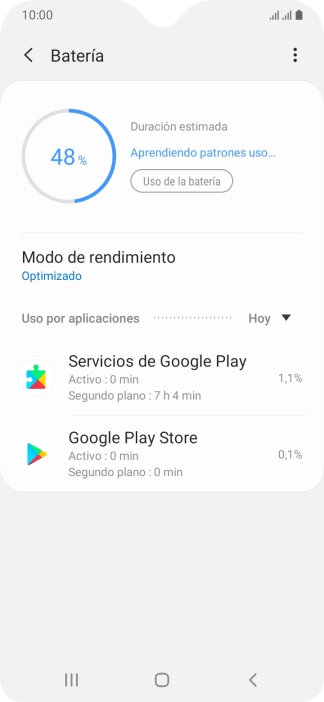 Pulsa Modo de rendimiento.