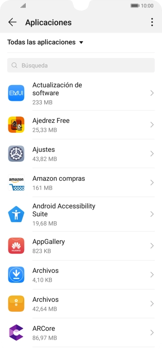 Pulsa la app deseada.