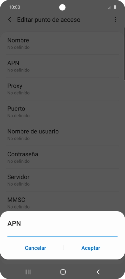 Introduce airtelwap.es y pulsa Aceptar.