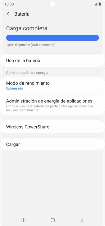 Pulsa Modo de rendimiento.