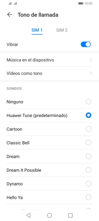 Pulsa la tarjeta SIM deseada.