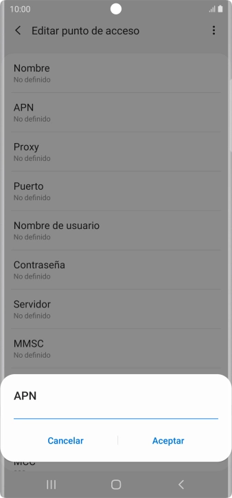Introduce airtelwap.es y pulsa Aceptar.
