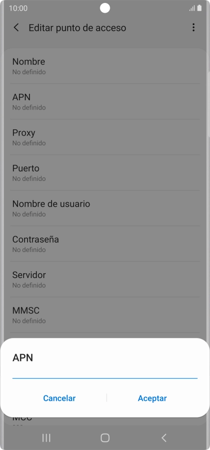 Introduce airtelwap.es y pulsa Aceptar.